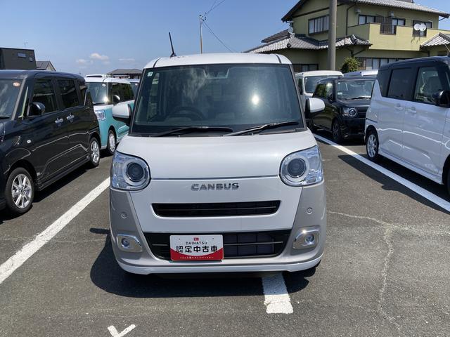 ムーヴキャンバスストライプスＧ１４インチフルホイールキャップ　ＬＥＤヘッドランプ　ＬＥＤフォグランプ　ホっとカップホルダー　両側パワースライドドア　キーフリーシステム　プッシュボタンスタート　ＵＶカットガラス（静岡県）の中古車