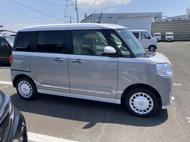 ムーヴキャンバスストライプスＧ１４インチフルホイールキャップ　ＬＥＤヘッドランプ　ＬＥＤフォグランプ　ホっとカップホルダー　両側パワースライドドア　キーフリーシステム　プッシュボタンスタート　ＵＶカットガラス（静岡県）の中古車