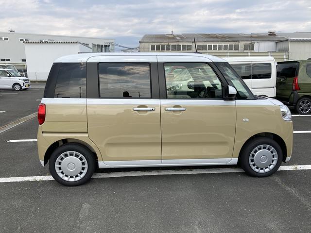 ムーヴキャンバスストライプスX14インチフルホイールキャップ キーフリーシステム プッシュボタンスタート UVカットガラス 両側パワースライドドア ハロゲンヘッドライト ラゲージアンダーボックス(静岡県)の中古車