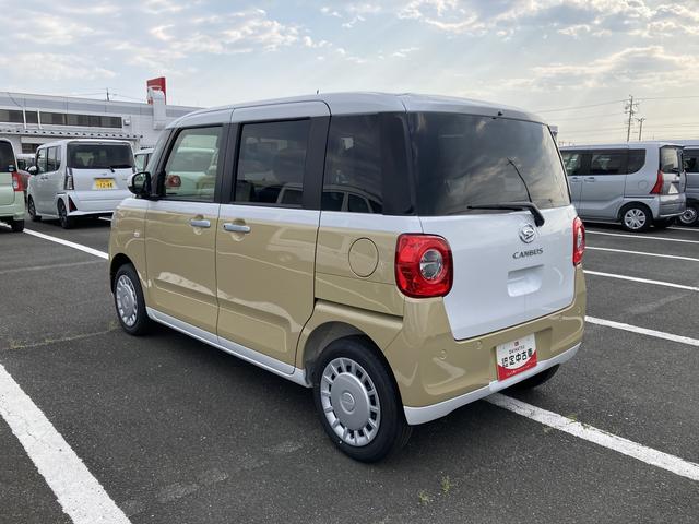 ムーヴキャンバスストライプスX14インチフルホイールキャップ キーフリーシステム プッシュボタンスタート UVカットガラス 両側パワースライドドア ハロゲンヘッドライト ラゲージアンダーボックス(静岡県)の中古車