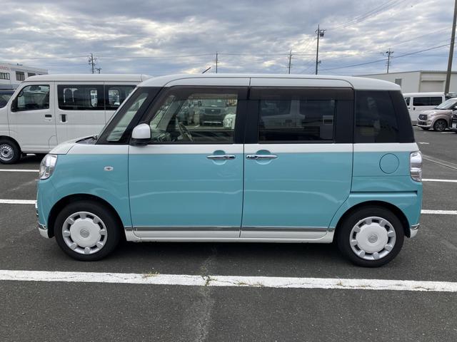 ムーヴキャンバスXリミテッドメイクアップ SAIII14インチフルホイールキャップ キーフリーシステム 両側パワースライドドア オートエアコン(プッシュ式) オートライト 置きラクボックス(静岡県)の中古車