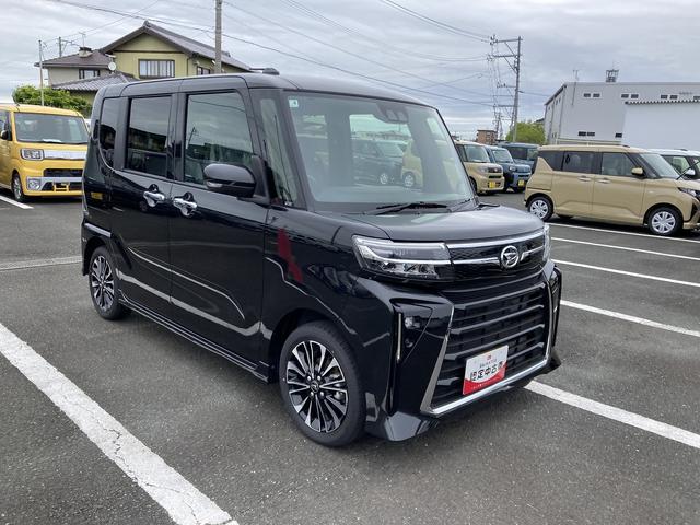 タントカスタムRS15インチアルミホイール キーフリーシステム プッシュボタンスタート オートエアコン(プッシュ式) フルLEDヘッドランプ オート格納式カラードドアミラー 本革巻ステアリングホイール(静岡県)の中古車