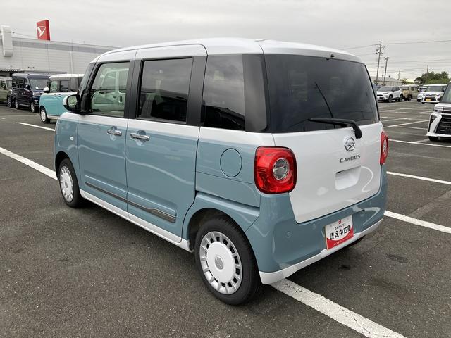 ムーヴキャンバスストライプスＧ１４インチフルホイールキャップ　ＬＥＤヘッドランプ　ＬＥＤフォグランプ　ホっとカップホルダー　両側パワースライドドア　キーフリーシステム　プッシュボタンスタート　ＵＶカットガラス（静岡県）の中古車