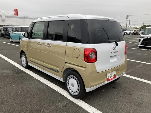 ムーヴキャンバスストライプスＧ１４インチフルホイールキャップ　ＬＥＤヘッドランプ　ＬＥＤフォグランプ　ホっとカップホルダー　両側パワースライドドア　キーフリーシステム　プッシュボタンスタート　ＵＶカットガラス（静岡県）の中古車