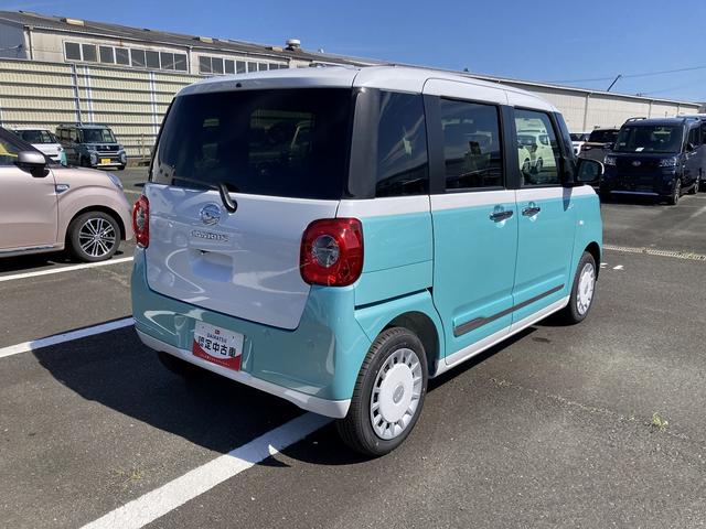 ムーヴキャンバスストライプスG14インチフルホイールキャップ LEDヘッドランプ LEDフォグランプ ホっとカップホルダー 両側パワースライドドア キーフリーシステム プッシュボタンスタート UVカットガラス(静岡県)の中古車