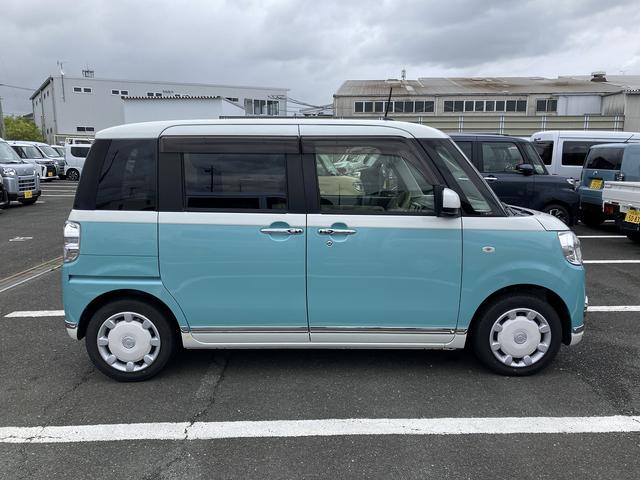 ムーヴキャンバスXメイクアップリミテッド SAIII14インチフルホイールキャップ キーフリーシステム 両側パワースライドドア オートエアコン(プッシュ式) オートライト 置きラクボックス(静岡県)の中古車