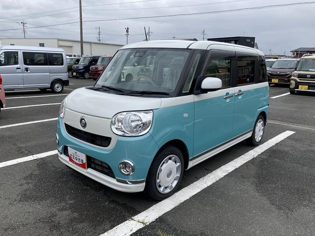 ムーヴキャンバスXメイクアップリミテッド SAIII14インチフルホイールキャップ キーフリーシステム 両側パワースライドドア オートエアコン(プッシュ式) オートライト 置きラクボックス(静岡県)の中古車
