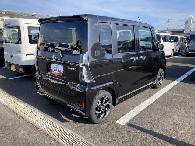 タントカスタムX14インチアルミホイール 大型エアロバンパー フルLEDヘッドランプ オート格納式カラードドアミラー 両側パワースライドドア キーフリーシステム プッシュボタンスタート(静岡県)の中古車