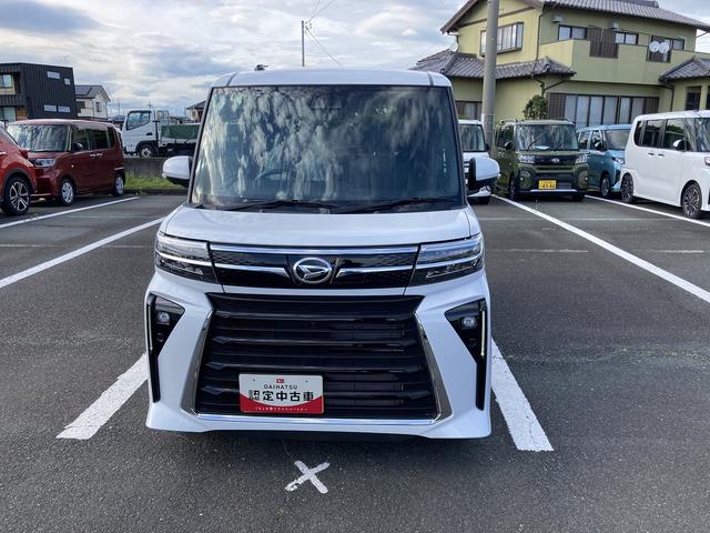 タントカスタムX14インチアルミホイール 大型エアロバンパー フルLEDヘッドランプ オート格納式カラードドアミラー 両側パワースライドドア キーフリーシステム プッシュボタンスタート(静岡県)の中古車