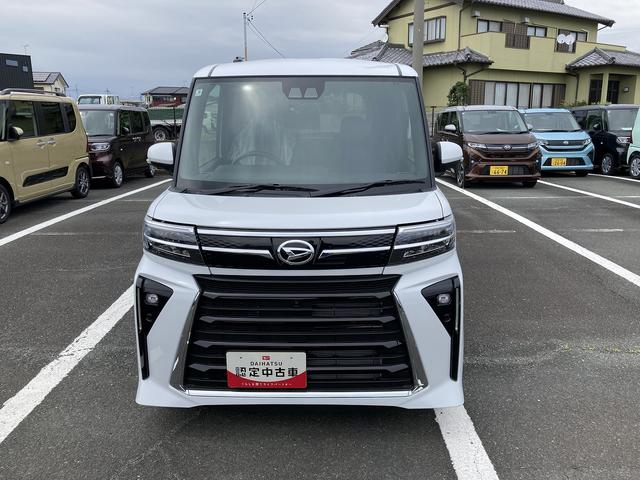 タントカスタムX14インチアルミホイール 大型エアロバンパー フルLEDヘッドランプ オート格納式カラードドアミラー 両側パワースライドドア キーフリーシステム プッシュボタンスタート(静岡県)の中古車