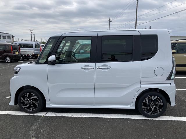 タントカスタムX14インチアルミホイール 大型エアロバンパー フルLEDヘッドランプ オート格納式カラードドアミラー 両側パワースライドドア キーフリーシステム プッシュボタンスタート(静岡県)の中古車