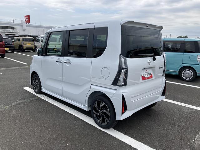 タントカスタムX14インチアルミホイール 大型エアロバンパー フルLEDヘッドランプ オート格納式カラードドアミラー 両側パワースライドドア キーフリーシステム プッシュボタンスタート(静岡県)の中古車
