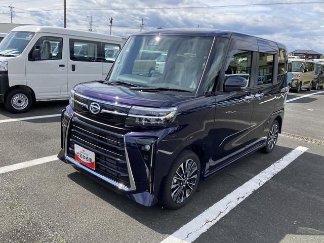 タントカスタムＲＳリミテッド１５インチアルミホイール　キーフリーシステム　プッシュボタンスタート　オートエアコン（プッシュ式）　フルＬＥＤヘッドランプ　オート格納式カラードドアミラー　本革巻ステアリングホイール（静岡県）の中古車