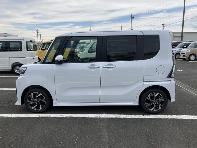 タントカスタムX14インチアルミホイール 大型エアロバンパー フルLEDヘッドランプ オート格納式カラードドアミラー 両側パワースライドドア キーフリーシステム プッシュボタンスタート(静岡県)の中古車