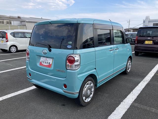 ムーヴキャンバスＧメイクアップ　ＳＡII１４インチフルホイールキャップ　ＬＥＤヘッドランプ　キーフリーシステム　両側パワースライドドア　オートエアコン（プッシュ式）　オートライト　置きラクボックス（静岡県）の中古車