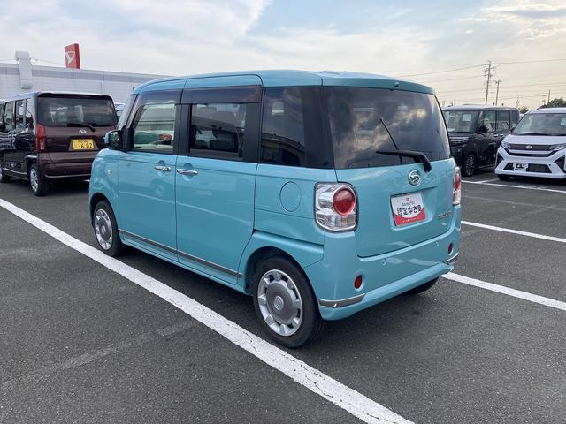 ムーヴキャンバスＧメイクアップ　ＳＡII１４インチフルホイールキャップ　ＬＥＤヘッドランプ　キーフリーシステム　両側パワースライドドア　オートエアコン（プッシュ式）　オートライト　置きラクボックス（静岡県）の中古車