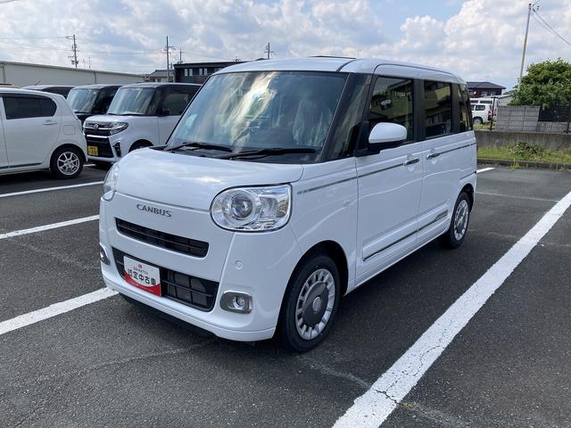 ムーヴキャンバスセオリーＧ１４インチフルホイールキャップ　ＬＥＤヘッドランプ　ＬＥＤフォグランプ　ホっとカップホルダー　両側パワースライドドア　キーフリーシステム　プッシュボタンスタート　ＵＶカットガラス（静岡県）の中古車