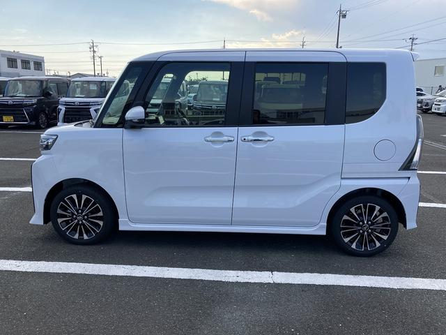 タントカスタムＲＳ１５インチアルミホイール　キーフリーシステム　プッシュボタンスタート　オートエアコン（プッシュ式）　フルＬＥＤヘッドランプ　オート格納式カラードドアミラー　本革巻ステアリングホイール（静岡県）の中古車