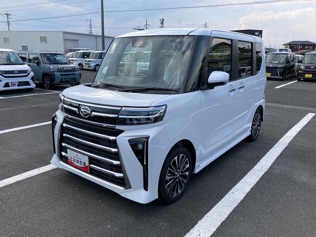タントカスタムＲＳ１５インチアルミホイール　キーフリーシステム　プッシュボタンスタート　オートエアコン（プッシュ式）　フルＬＥＤヘッドランプ　オート格納式カラードドアミラー　本革巻ステアリングホイール（静岡県）の中古車