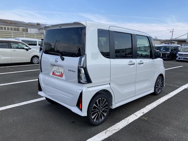 タントカスタムＲＳ１５インチアルミホイール　キーフリーシステム　プッシュボタンスタート　オートエアコン（プッシュ式）　フルＬＥＤヘッドランプ　オート格納式カラードドアミラー　本革巻ステアリングホイール（静岡県）の中古車