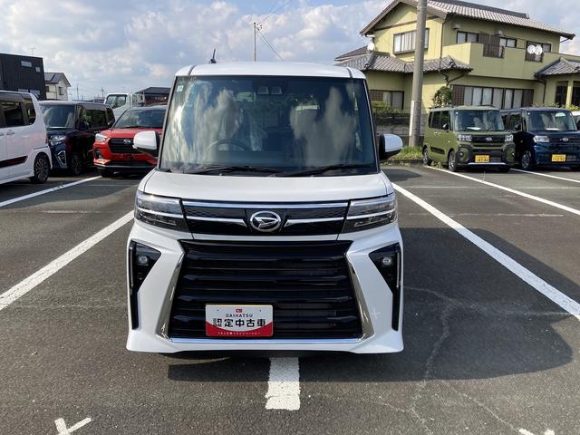 タントカスタムＸリミテッド１４インチアルミホイール　大型エアロバンパー　フルＬＥＤヘッドランプ　オート格納式カラードドアミラー　両側パワースライドドア　キーフリーシステム　プッシュボタンスタート　スマートクルーズ（静岡県）の中古車