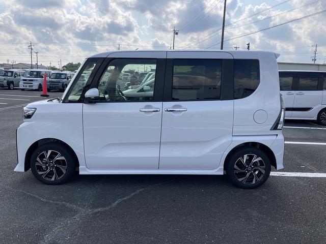 タントカスタムＸリミテッド１４インチアルミホイール　大型エアロバンパー　フルＬＥＤヘッドランプ　オート格納式カラードドアミラー　両側パワースライドドア　キーフリーシステム　プッシュボタンスタート　スマートクルーズ（静岡県）の中古車