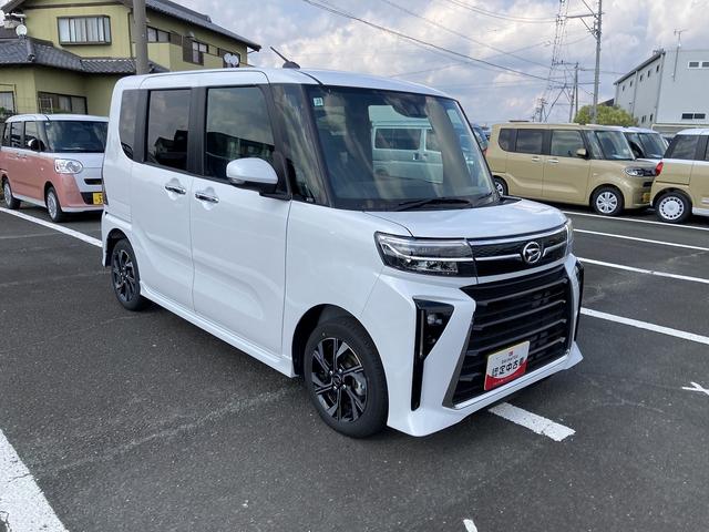 タントカスタムＸリミテッド１４インチアルミホイール　大型エアロバンパー　フルＬＥＤヘッドランプ　オート格納式カラードドアミラー　両側パワースライドドア　キーフリーシステム　プッシュボタンスタート　スマートクルーズ（静岡県）の中古車