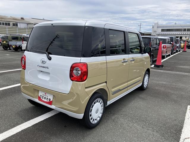ムーヴキャンバスストライプスＧ１４インチフルホイールキャップ　ＬＥＤヘッドランプ　ＬＥＤフォグランプ　ホっとカップホルダー　両側パワースライドドア　キーフリーシステム　プッシュボタンスタート　ＵＶカットガラス（静岡県）の中古車
