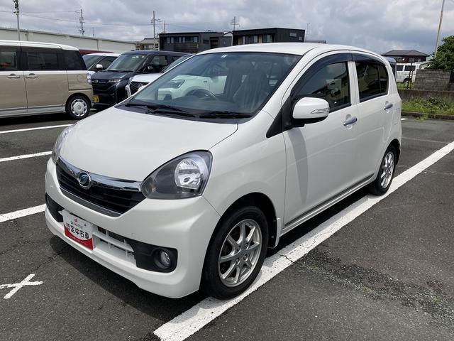 ミライースG SA14インチアルミホイール オート格納式カラードドアミラー 自発光式デジタルメーターブルーイルミネーションメーター オートエアコン(プッシュ式) キーフリーシステム(静岡県)の中古車