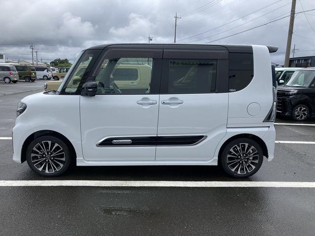 タントカスタムRS15インチアルミホイール キーフリーシステム プッシュボタンスタート オートエアコン(プッシュ式) フルLEDヘッドランプ オート格納式カラードドアミラー 本革巻ステアリングホイール(静岡県)の中古車