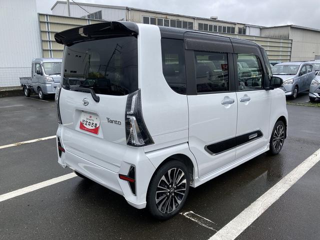 タントカスタムRS15インチアルミホイール キーフリーシステム プッシュボタンスタート オートエアコン(プッシュ式) フルLEDヘッドランプ オート格納式カラードドアミラー 本革巻ステアリングホイール(静岡県)の中古車