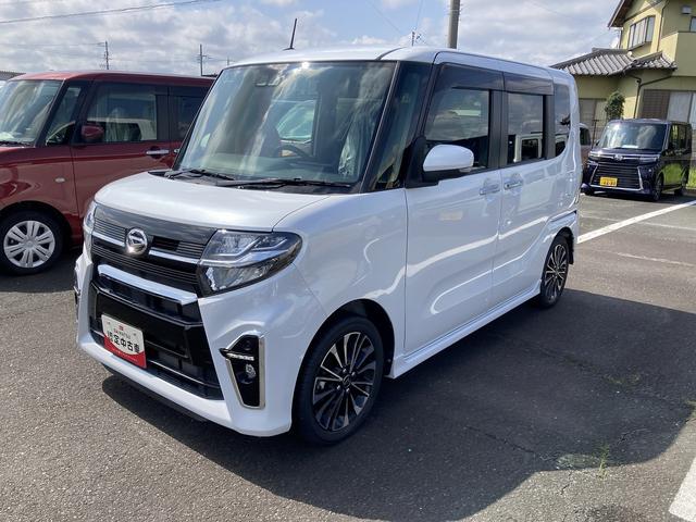 タントカスタムRS15インチアルミホイール キーフリーシステム プッシュボタンスタート オートエアコン(プッシュ式) フルLEDヘッドランプ オート格納式カラードドアミラー 本革巻ステアリングホイール(静岡県)の中古車