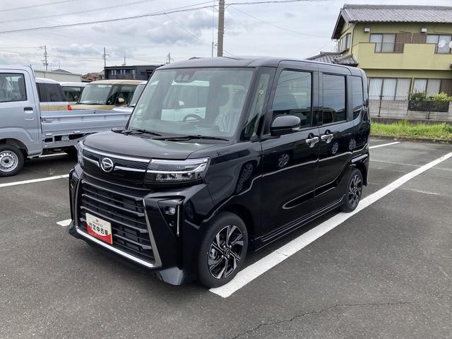 タントカスタムXリミテッド14インチアルミホイール 大型エアロバンパー フルLEDヘッドランプ オート格納式カラードドアミラー 両側パワースライドドア キーフリーシステム プッシュボタンスタート スマートクルーズ(静岡県)の中古車