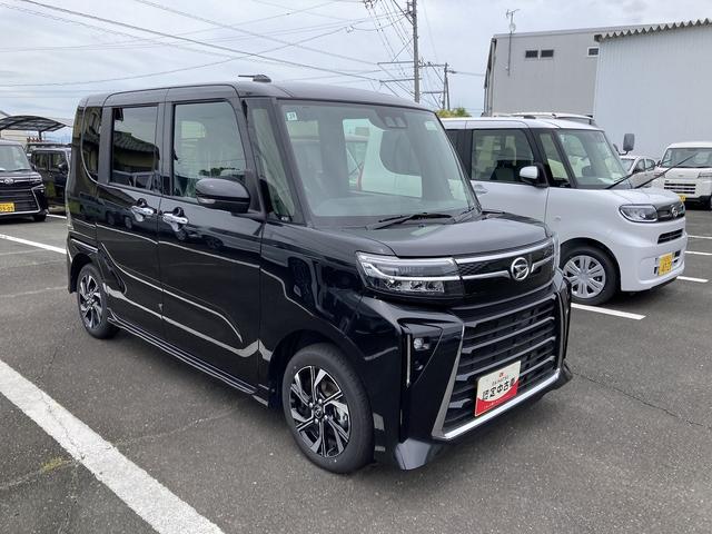 タントカスタムXリミテッド14インチアルミホイール 大型エアロバンパー フルLEDヘッドランプ オート格納式カラードドアミラー 両側パワースライドドア キーフリーシステム プッシュボタンスタート スマートクルーズ(静岡県)の中古車