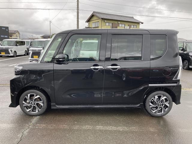 タントカスタムXリミテッド14インチアルミホイール 大型エアロバンパー フルLEDヘッドランプ オート格納式カラードドアミラー 両側パワースライドドア キーフリーシステム プッシュボタンスタート スマートクルーズ(静岡県)の中古車