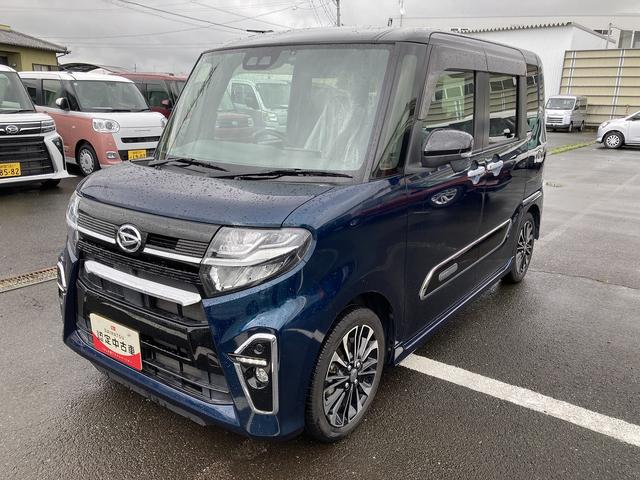 タントカスタムRSセレクション15インチアルミホイール 大型エアロバンパー フルLEDヘッドランプ オート格納式カラードドアミラー 革巻ステアリングホイール 両側パワースライドドア(静岡県)の中古車