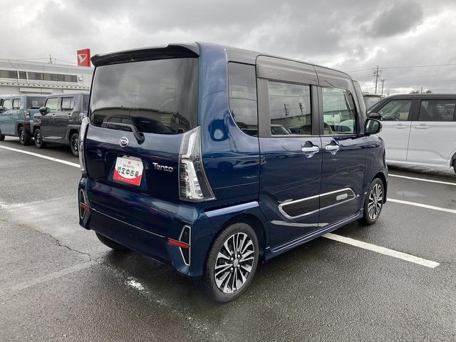 タントカスタムRSセレクション15インチアルミホイール 大型エアロバンパー フルLEDヘッドランプ オート格納式カラードドアミラー 革巻ステアリングホイール 両側パワースライドドア(静岡県)の中古車