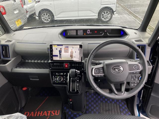 タントカスタムRSセレクション15インチアルミホイール 大型エアロバンパー フルLEDヘッドランプ オート格納式カラードドアミラー 革巻ステアリングホイール 両側パワースライドドア(静岡県)の中古車