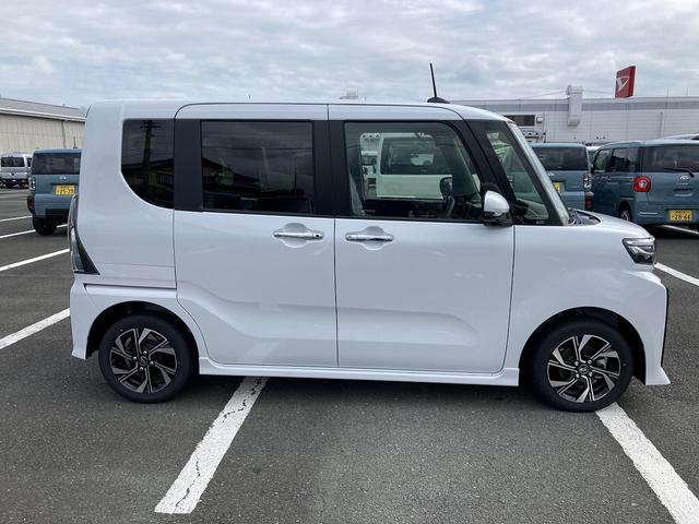 タントカスタムX14インチアルミホイール 大型エアロバンパー フルLEDヘッドランプ オート格納式カラードドアミラー 両側パワースライドドア キーフリーシステム プッシュボタンスタート(静岡県)の中古車