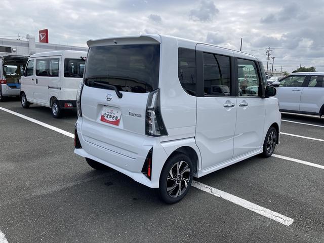タントカスタムX14インチアルミホイール 大型エアロバンパー フルLEDヘッドランプ オート格納式カラードドアミラー 両側パワースライドドア キーフリーシステム プッシュボタンスタート(静岡県)の中古車
