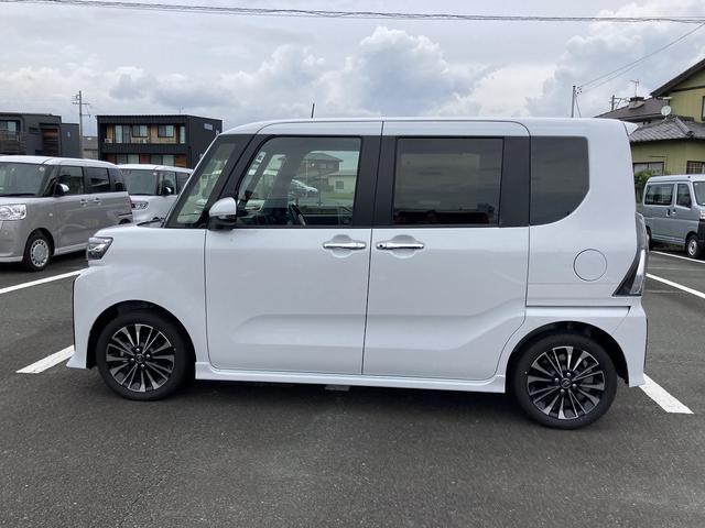 タントカスタムRS15インチアルミホイール キーフリーシステム プッシュボタンスタート オートエアコン(プッシュ式) フルLEDヘッドランプ オート格納式カラードドアミラー 本革巻ステアリングホイール(静岡県)の中古車