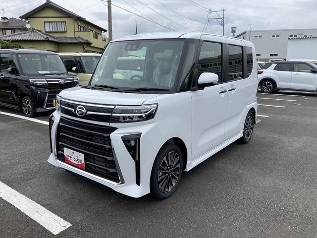 タントカスタムRS15インチアルミホイール キーフリーシステム プッシュボタンスタート オートエアコン(プッシュ式) フルLEDヘッドランプ オート格納式カラードドアミラー 本革巻ステアリングホイール(静岡県)の中古車