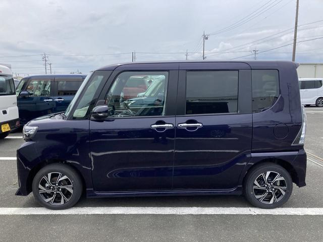 タントカスタムXリミテッド14インチアルミホイール 大型エアロバンパー フルLEDヘッドランプ オート格納式カラードドアミラー 両側パワースライドドア キーフリーシステム プッシュボタンスタート(静岡県)の中古車