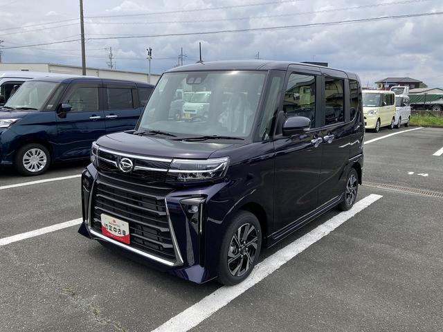 タントカスタムXリミテッド14インチアルミホイール 大型エアロバンパー フルLEDヘッドランプ オート格納式カラードドアミラー 両側パワースライドドア キーフリーシステム プッシュボタンスタート(静岡県)の中古車
