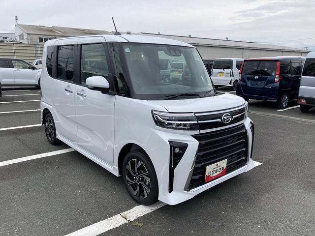 タントカスタムX14インチアルミホイール 大型エアロバンパー フルLEDヘッドランプ オート格納式カラードドアミラー 両側パワースライドドア キーフリーシステム プッシュボタンスタート(静岡県)の中古車