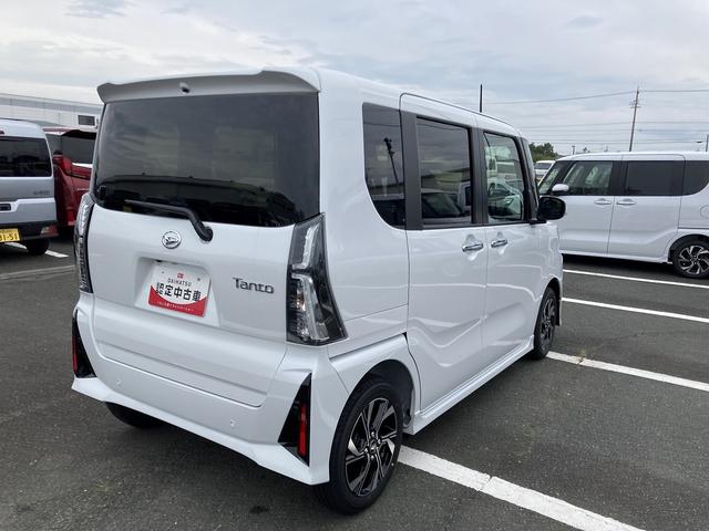 タントカスタムX14インチアルミホイール 大型エアロバンパー フルLEDヘッドランプ オート格納式カラードドアミラー 両側パワースライドドア キーフリーシステム プッシュボタンスタート(静岡県)の中古車