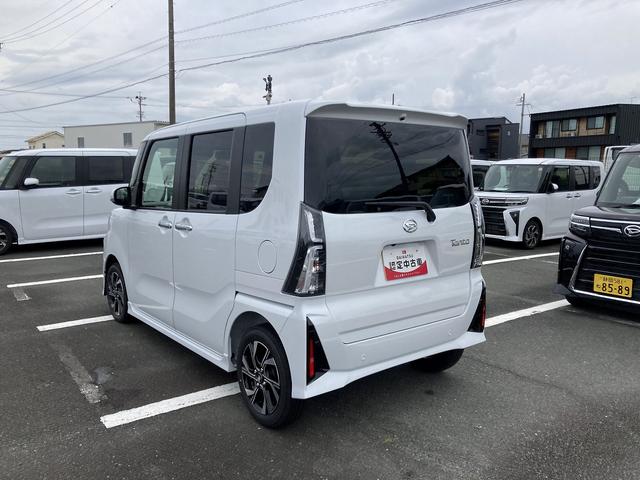タントカスタムX14インチアルミホイール 大型エアロバンパー フルLEDヘッドランプ オート格納式カラードドアミラー 両側パワースライドドア キーフリーシステム プッシュボタンスタート(静岡県)の中古車