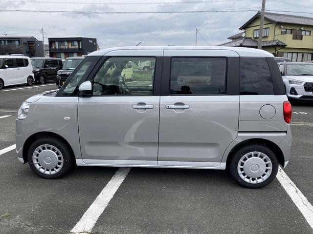 ムーヴキャンバスストライプスX14インチフルホイールキャップ キーフリーシステム プッシュボタンスタート UVカットガラス 両側パワースライドドア ハロゲンヘッドライト ラゲージアンダーボックス(静岡県)の中古車