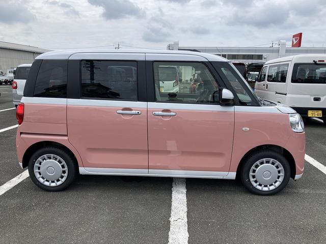 ムーヴキャンバスストライプスX14インチフルホイールキャップ キーフリーシステム プッシュボタンスタート UVカットガラス 両側パワースライドドア ハロゲンヘッドライト ラゲージアンダーボックス(静岡県)の中古車