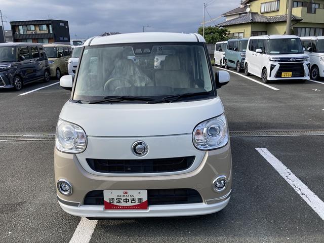 ムーヴキャンバスGメイクアップ SAIII14インチフルホイールキャップ LEDヘッドランプ キーフリーシステム 両側パワースライドドア オートエアコン(プッシュ式) オートライト 置きラクボックス(静岡県)の中古車